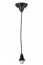 Meyda Black 103441 - 5"W Textured Black 1 LT Pendant Hardware