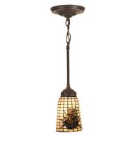 Meyda Black 104974 - 4.5" Wide Pine Barons Mini Pendant