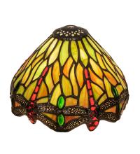 Meyda Black 10521 - 7" Wide Tiffany Hanginghead Dragonfly Shade