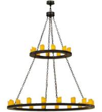 Meyda Black 105525 - 60"W Loxley 28 LT Two Tier Chandelier