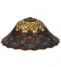 Meyda Black 10676 - 20" Wide Tiffany Peacock Feather Shade