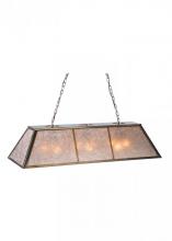 Meyda Black 106959 - 48" Long Tri-Panel Oblong Pendant