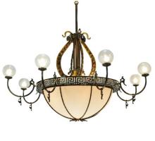 Meyda Black 106965 - 96" Wide Lyre 8 Arm Chandelier