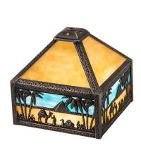 Meyda Black 10801 - 9" Square Camel Shade