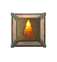 Meyda Black 108096 - 7" Wide Tall Pines Wall Sconce