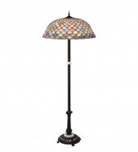 Meyda Black 108588 - 62" High Tiffany Fishscale Floor Lamp