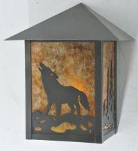 Meyda Black 109130 - 9" Wide Seneca Wolf on the Loose Wall Sconce