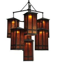 Meyda Black 110093 - 58"W Church Street 7 LT Chandelier