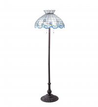 Meyda Black 110423 - 62" High Roseborder Floor Lamp