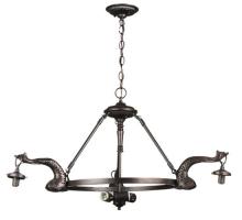 Meyda Black 110426 - 36"W Leaping Trout 3 Arm Chandelier