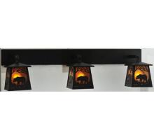 Meyda Black 110745 - 48"W Bear at Dawn 3 LT Wall Sconce