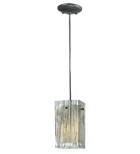 Meyda Black 111349 - 5"Sq Metro Fusion Branches Quadrato Mini Pendant