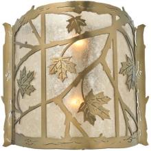 Meyda Black 111643 - 15"W Maple Leaf Wall Sconce