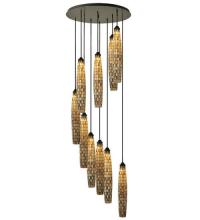 Meyda Black 112057 - 48"W Checkers 10 LT Cascading Pendant