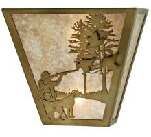 Meyda Black 112185 - 13"W Quail Hunter W/Dog Wall Sconce