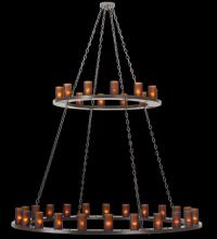 Meyda Black 112325 - 72"W Loxley 36 LT Two Tier Chandelier