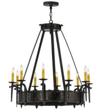 Meyda Black 112388 - 35"W Costello 10 LT Chandelier