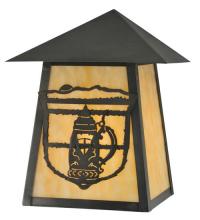 Meyda Black 112463 - 9" Wide Lake Clear Lodge Stein Wall Sconce