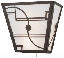 Meyda Black 112971 - 16"W Revival Deco Wall Sconce