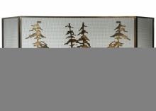 Meyda Black 113067 - 96" Wide X 40" High Tall Pines Fireplace Screen