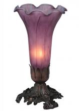 Meyda Black 11336 - 7.5" High Lavender Pond Lily Mini Lamp