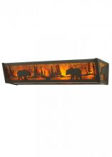 Meyda Black 113495 - 24"W Bear at Lake Vanity Light