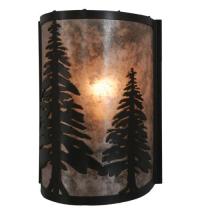 Meyda Black 114681 - 8" Wide Tall Pines Wall Sconce