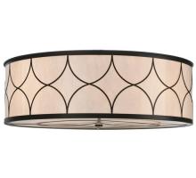 Meyda Black 114701 - 36"W Revival Deco Cilindro Flushmount