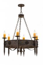 Meyda Black 115167 - 36"W Calandra 6 LT Chandelier