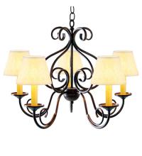 Meyda Black 115230 - 24" Wide Jenna 5 Light Chandelier