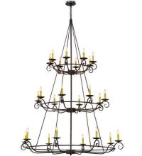 Meyda Black 115255 - 60"W Estrella 24 LT Three Tier Chandelier