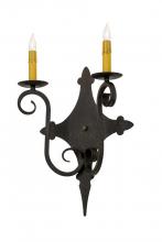 Meyda Black 115269 - 12"W Angelique 2 LT Wall Sconce