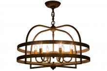 Meyda Black 115278 - 22"W Aldari 6 LT Chandelier