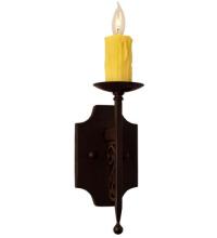 Meyda Black 115311 - 5"W Toscano 1 Light Wall Sconce