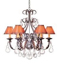 Meyda Black 115435 - 28" Wide French Elegance 6 Light Chandelier