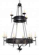 Meyda Black 115508 - 48" Wide Lorenzo 12 Light Chandelier