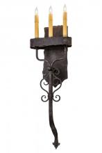 Meyda Black 115637 - 10"W Ahriman 3 LT Wall Sconce