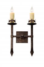 Meyda Black 115642 - 15" Wide Castilla 2 Light Wall Sconce