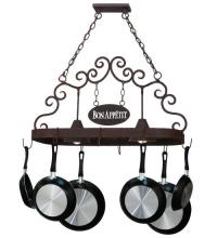 Meyda Black 115648 - 34"L Bon Appetit 2 LT Pot Rack