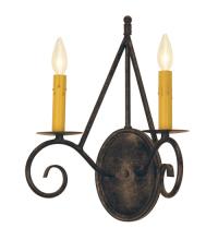 Meyda Black 115715 - 12" Wide Estrella 2 Light Wall Sconce