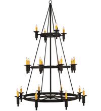 Meyda Black 115722 - 60"W Carella 20 LT Three Tier Chandelier