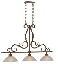 Meyda Black 115763 - 49" Long Zamora 3 Light Island Pendant