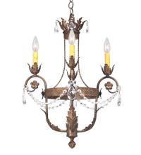 Meyda Black 115834 - 18" Wide Antonia 4 Light Chandelier