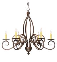 Meyda Black 115990 - 28" Wide Squire 6 Light Chandelier