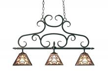 Meyda Black 116150 - 36" Long Bandolei 3 Light Island Pendant