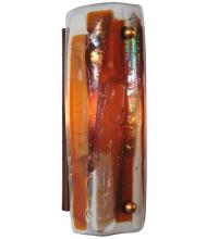 Meyda Black 116174 - 4"W Metro Fusion Marina Glass Wall Sconce