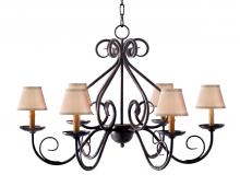 Meyda Black 116413 - 36" Wide Jenna 6 Light Chandelier