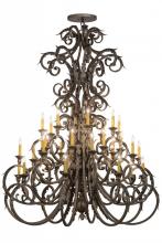 Meyda Black 116521 - 60"W Serratina 32 LT Chandelier