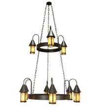 Meyda Black 116523 - 48" Wide Algonquin 9 Light Two Tier Chandelier