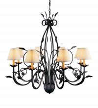 Meyda Black 116649 - 36" Wide Bordeaux 8 Light Chandelier